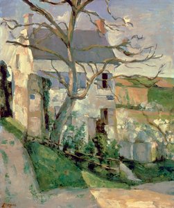 Huset og træet, c.1873-74 af Paul Cézanne