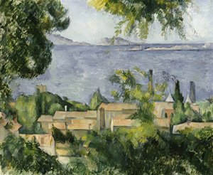 Tagene i l"Estaque, 1883-85 af Paul Cézanne