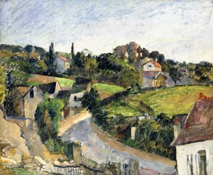 Den snoede vej, ca. 1877 af Paul Cézanne