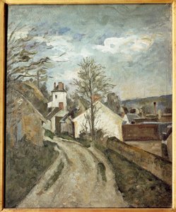 Doktor Gachets hus i Auvers (olie på lærred af Paul Cézanne