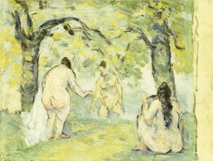 Tre Badende, 1875-77 af Paul Cézanne