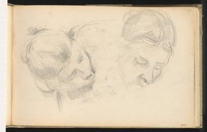 To kvinders hoveder af Paul Cézanne