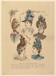 Damehatte, nr. 4671, fra Journal des Demoiselles, 1. april 1888. af Paul Deferneville