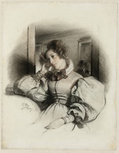 Portræt af fru E.D. af Paul Delaroche