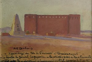 Eremitagen af fader Charles Eugene de Foucauld (1858-1916) på Tamanrasset af Paul Elie Dubois