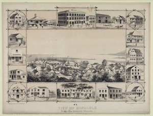 Nr. 4. Udsigt over Honolulu. Fra den katolske kirke. af Paul Emmert