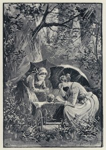 Illustration til Anna Karenina: Stormen i Kolok-skoven (litho) af Paul Frenzeny
