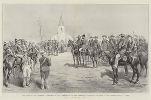 Krisen i Transvaal, inspektion af kommandanten for den samlede kommando af boerer på markedspladsen for en Dorp