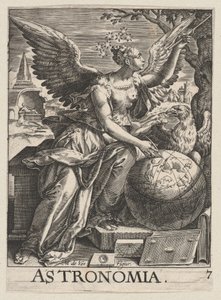 Plade 7: Astronomia, fra The Seven Liberal Arts, ca. 1628-66., ca. 1628-66. af Paul Fürst