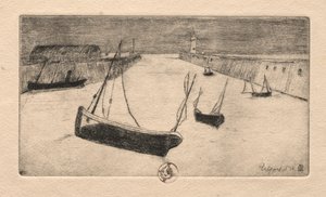 Seks ætsninger: Treport, 1895.
