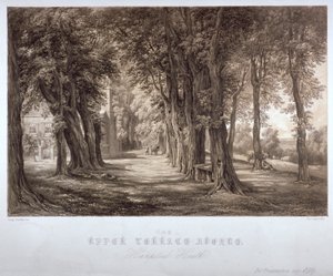 The Upper Terrace Avenue, Hampstead Heath, London, c1840 af Paul Gauci