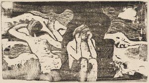 På Black Rocks Aux roches noires, i eller efter 1895. af Paul Gauguin