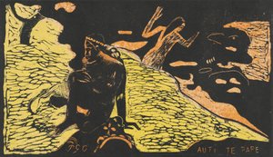 Auti te Pape kvinder ved floden, 18941895. af Paul Gauguin