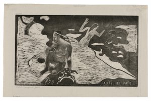 Auti te pape (Kvinder ved floden) fra Noa Noa Suite af Paul Gauguin