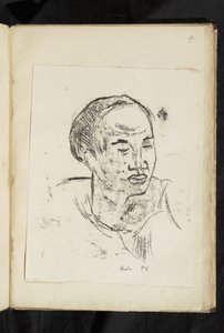 Før og efter - Leder af en Marquesan kvinde af Paul Gauguin