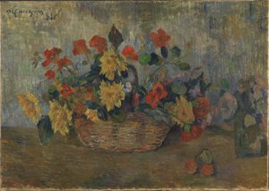 Kurv med blomster, 1884. af Paul Gauguin