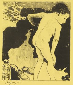 Badende i Bretagne, fra Volpini Suite: Dessins lithographiques, 1889., 1889. af Paul Gauguin
