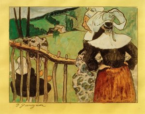 Bretoner ved barrieren af Paul Gauguin