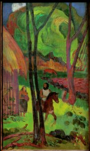 Rytter foran hytten af Paul Gauguin