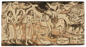 Skift af bopæl, fra Suite of Late Wood-Block Prints af Paul Gauguin