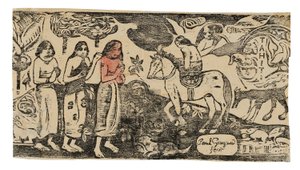 Asuinpaikan vaihto Late Woodblock Prints -sarjasta af Paul Gauguin