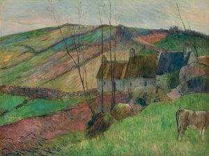 Hytter på flankerne af Mont Sainte-Marguerite; Hytter på siden af ​​Montagne Sainte-Marguerite, 1888 af Paul Gauguin