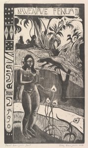 Dejligt land, 1893-94. af Paul Gauguin