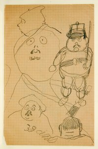 Tegning fra et album med tegninger produceret til den unge Jacques Bousquet, 1889-90 af Paul Gauguin