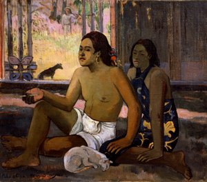 Fungerer ikke Virker ikke. Tahitianere i et værelse, 1896. af Paul Gauguin