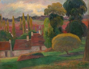 Et bondehus i Bretagne. Omkring 1894 af Paul Gauguin