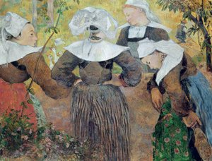Fire bretonske kvinder, 1886 af Paul Gauguin