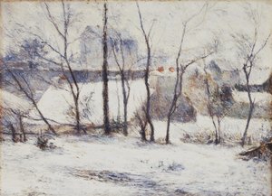 Fransk: La Neige à Vaugirard II, ou Jardin sous la neige I Have under sne af Paul Gauguin