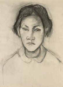 Hoved af en tahitiansk kvinde af Paul Gauguin
