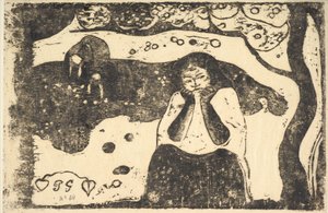 Menneskelig elendighed, 1898-99. af Paul Gauguin