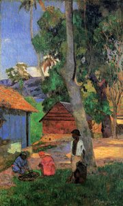 Hytter på Martinique, 1887 af Paul Gauguin