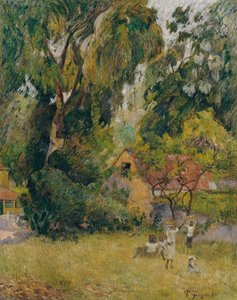 Hytter under træerne af Paul Gauguin