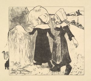 Joies de Bretagne (Glæder fra Bretagne), fra serien Volpini af Paul Gauguin