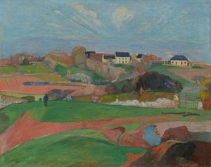 Landskab ved Le Pouldu af Paul Gauguin