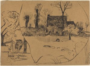 Landskab ved Pont-Aven af Paul Gauguin