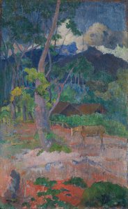 Landskab med en hest af Paul Gauguin