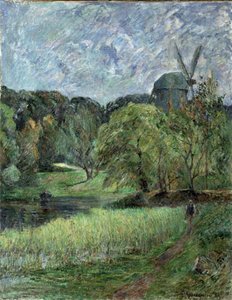 Dronningens Mølle i Østervold Park Dronningens Mølle, Østervold Park, 1885. af Paul Gauguin