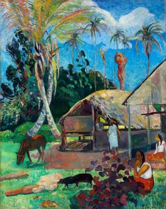 De sorte grise - De sorte svin - Gauguin, Paul Eugene Henri (1848-1903) - 1891 - Olie på lærred - 91x72 - Szepmuveszeti Muzeum, Budapest af Paul Gauguin