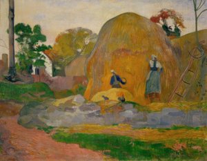De gule møllesten eller den blonde høst af Paul Gauguin