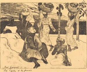 Locusts and Ants: A Memory of Martinique Cikaderne og myrerne, 1889. af Paul Gauguin