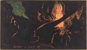 Mahna no Varua Ino (Djævelen taler) af Paul Gauguin