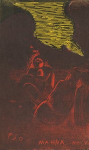Mahna no Varua Ino Dæmonen taler [verso], 18941895. af Paul Gauguin