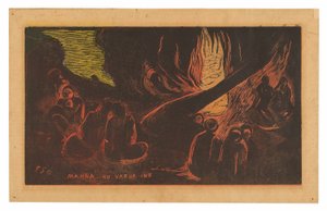 Mahna no varua ino (Djævelen taler), fra Noa Noa Suite af Paul Gauguin