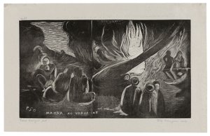 Mahna no varua ino (Djævelen taler), fra Noa Noa-suiten af Paul Gauguin