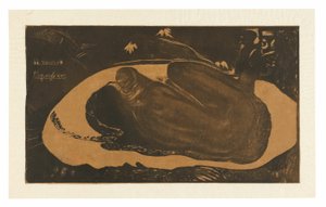 Manau tupapau (Hun tænker på spøgelset eller Spøgelset tænker på hende), fra Noa Noa-suiten af Paul Gauguin