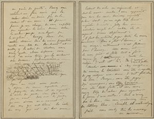 Manuskriptsider [verso] af Paul Gauguin